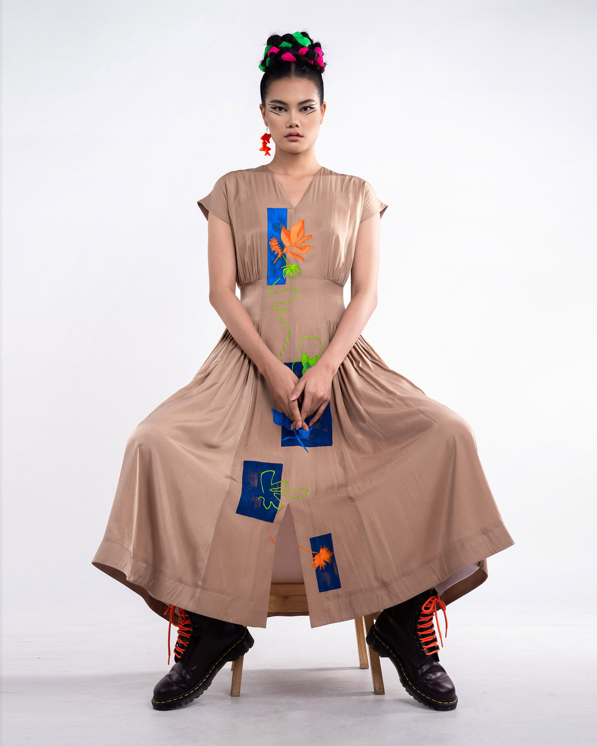 Harmony - Đầm Midi Màu Nâu Hazel