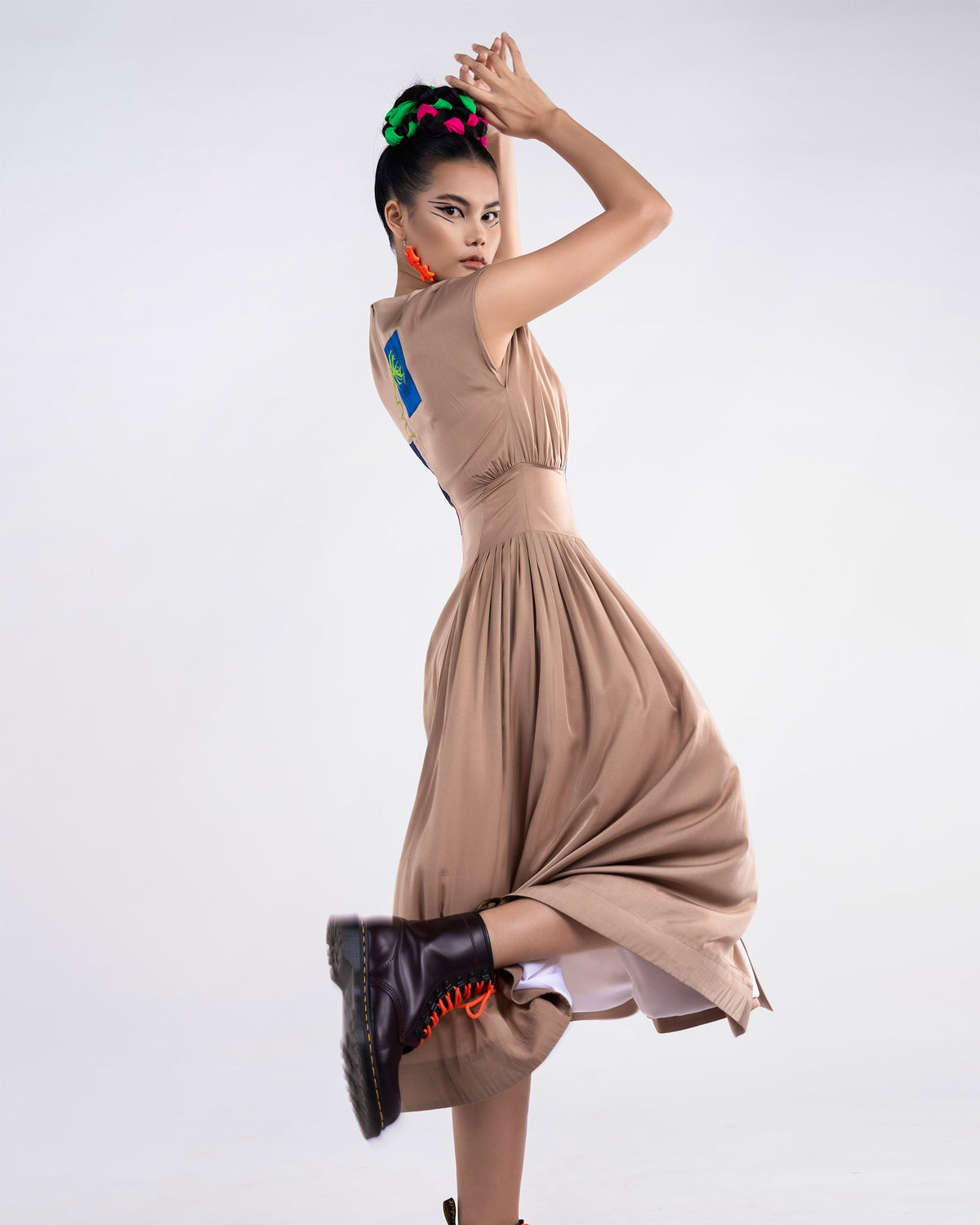 Harmony - Đầm Midi Màu Nâu Hazel