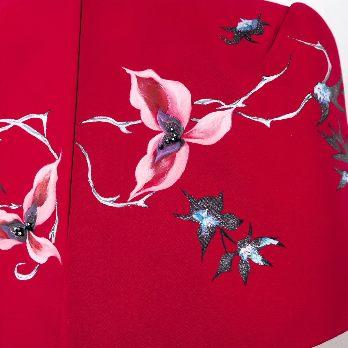 Crimson Cosmos - Cape Evening Dress