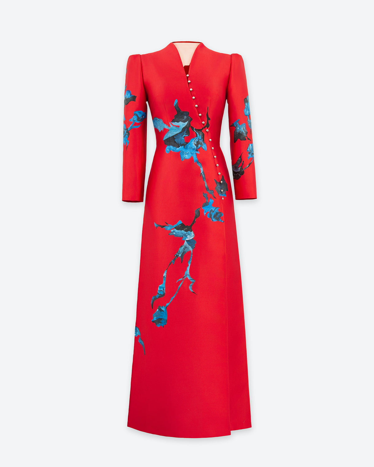 Fiery Elegance - Áo Dài Đương Đại Bất Đối Xứng