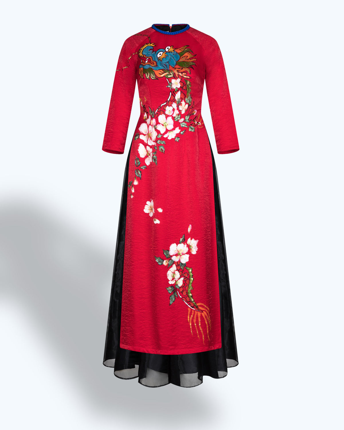 Dragon-painted Traditional Aodai