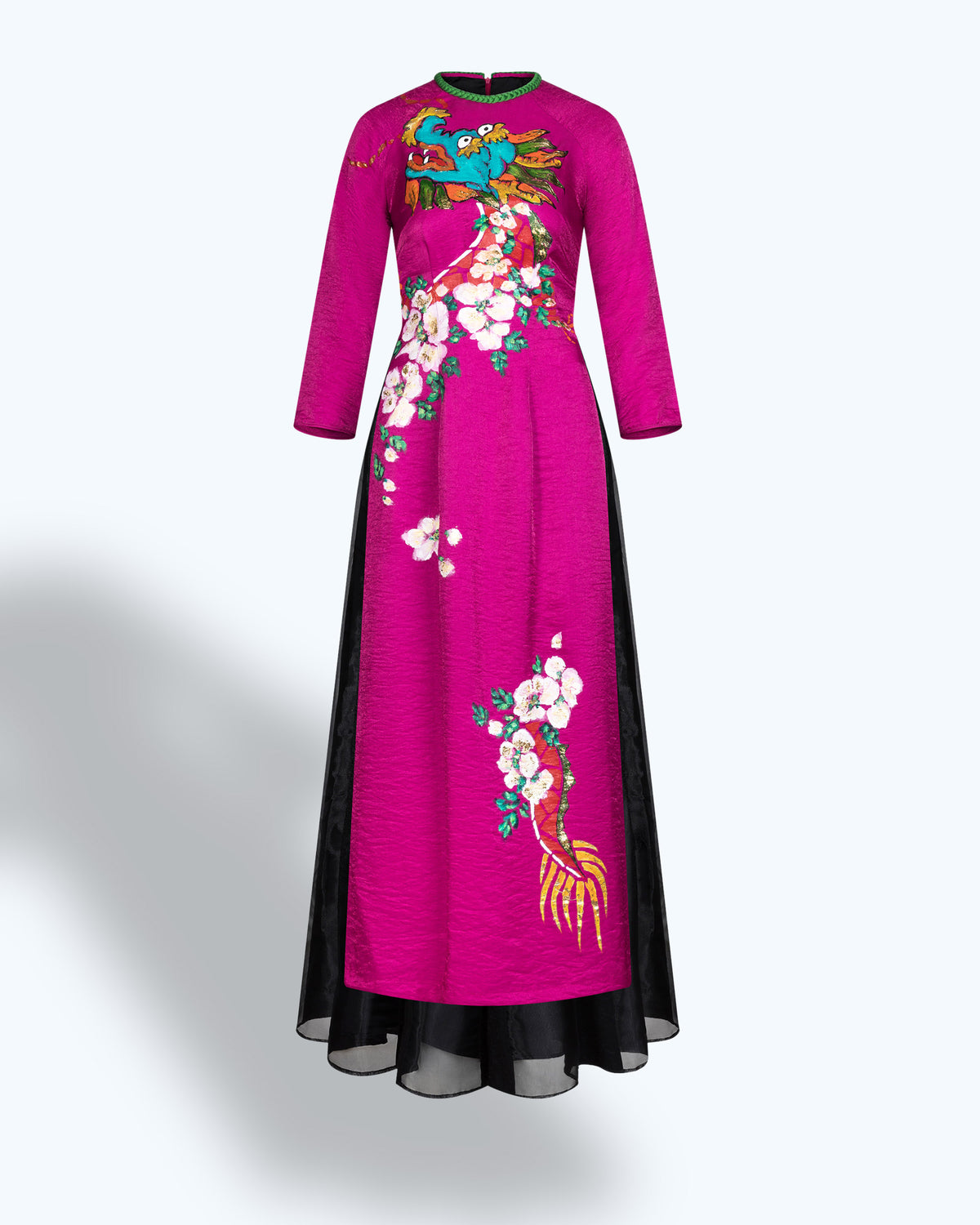 Dragon-painted Traditional Aodai