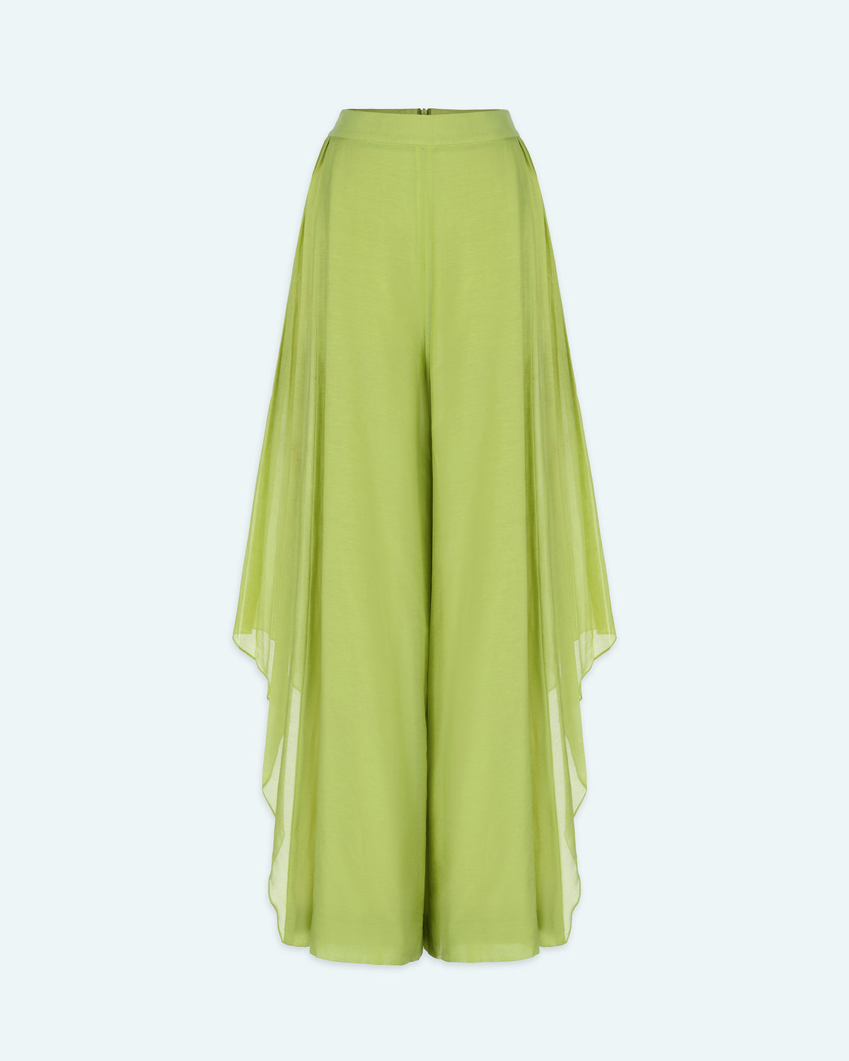 Pleated Panel Wide-leg Trousers