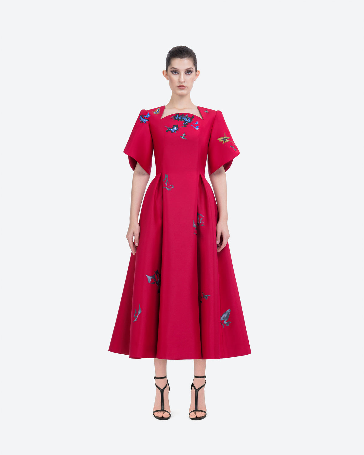 Enchantment - Cardinal Red Midi Dress
