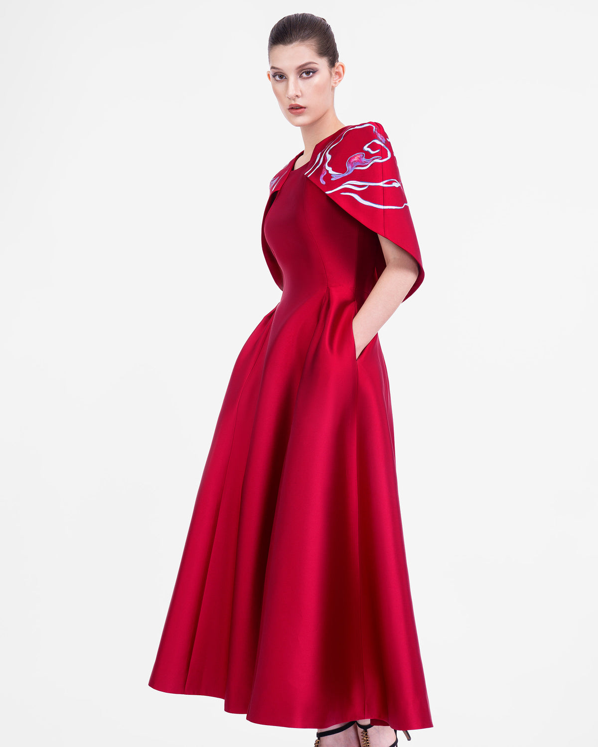 The Red Austin - Crimson Midi Dress