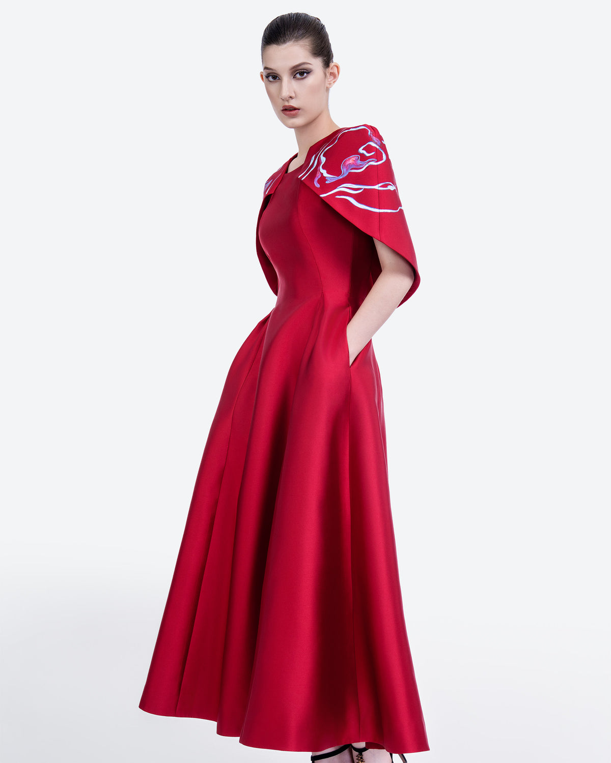 The Red Austin - Crimson Midi Dress