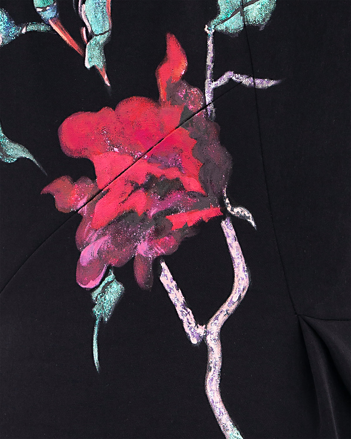 Blossom Noir - Đầm Pegged Đen Cấu Trúc Bất Đối Xứng