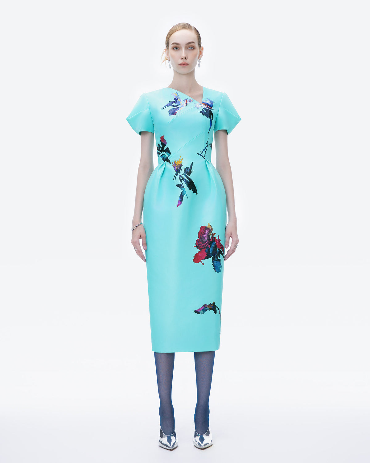 Eternal Spring - Đầm midi dáng bút chì bất đối xứng