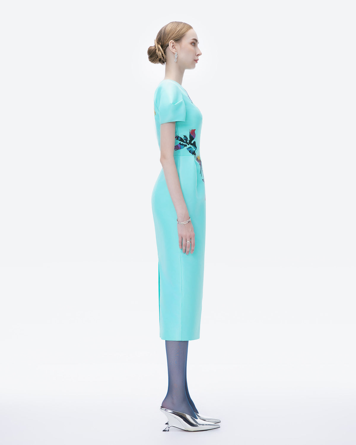 Eternal Spring - Đầm midi dáng bút chì bất đối xứng