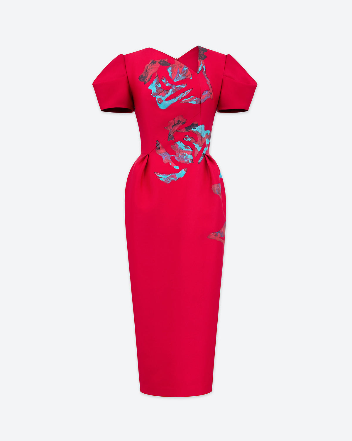 Flameborn - Asymmetrical Pegged Midi Dress