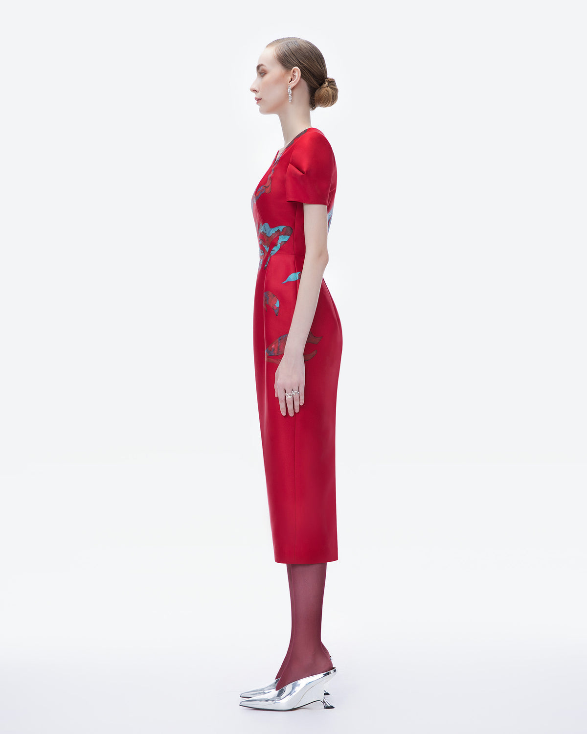 Flameborn - Asymmetrical Pegged Midi Dress