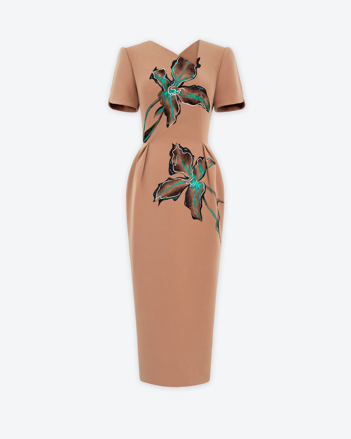 Embrace The Silence - Đầm Pegged Màu Beige