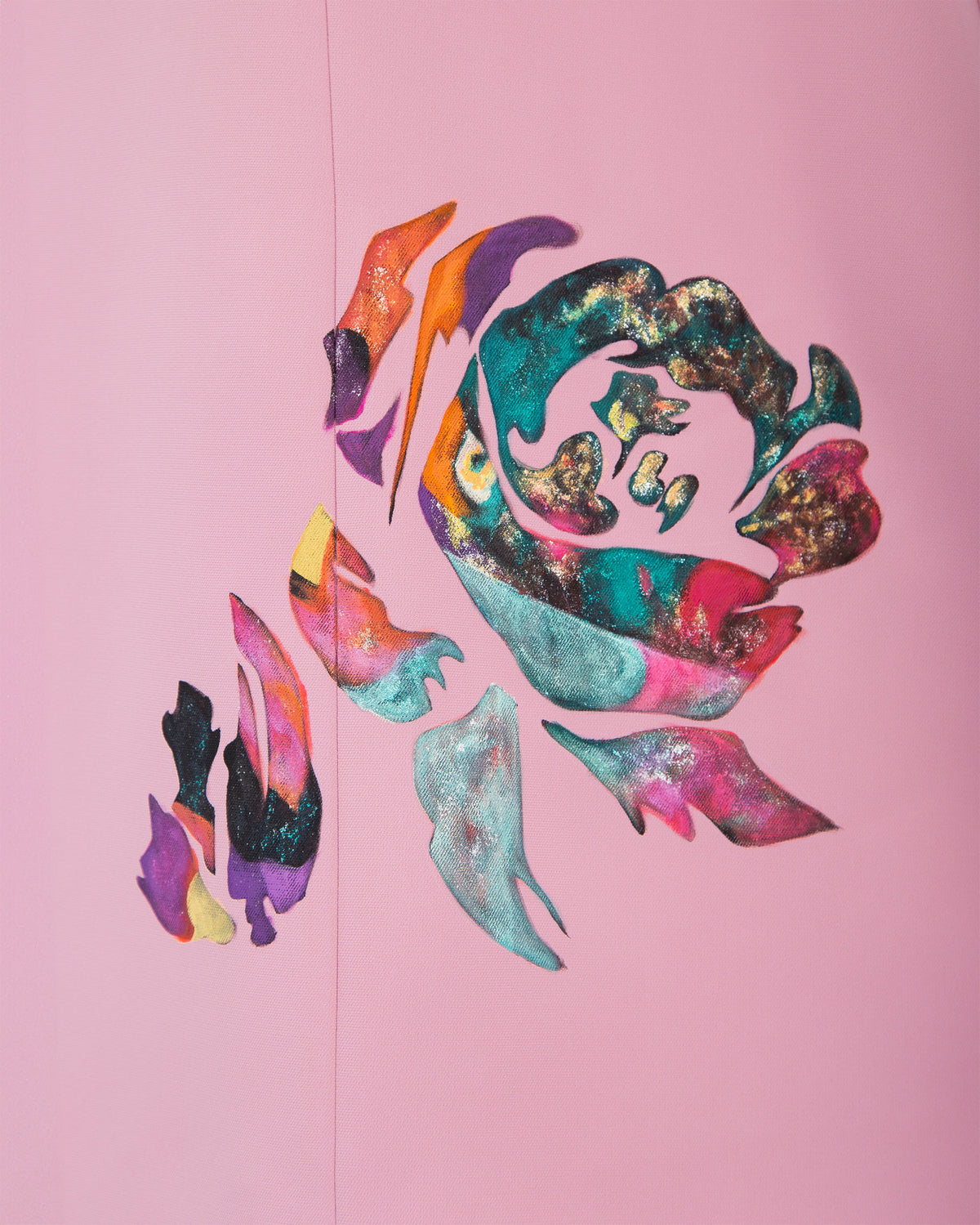 The Portrait - Đầm Midi Hồng Pastel Bất Đối Xứng