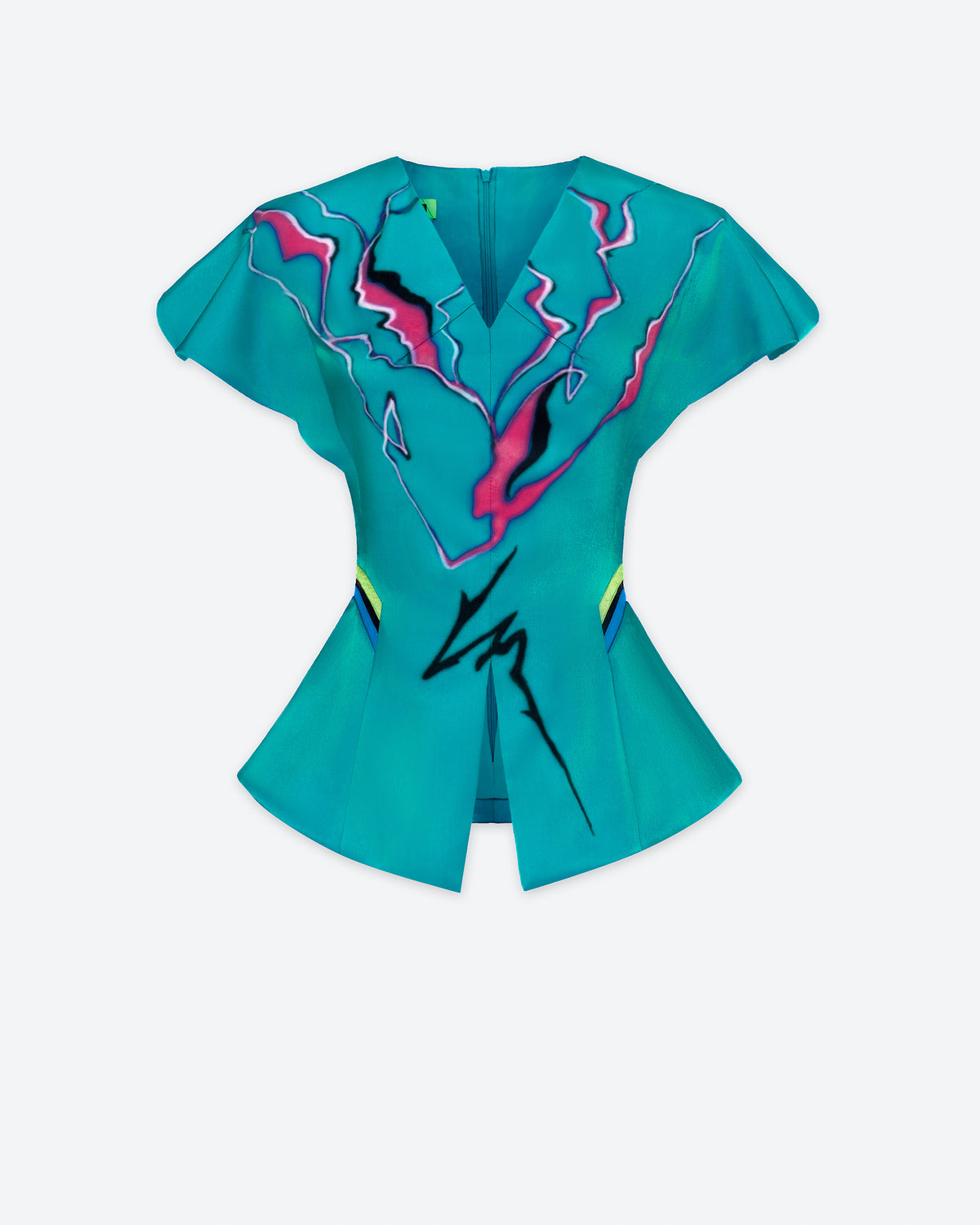 Nở Rộ - Áo Peplum Màu Xanh Cobalt Teal