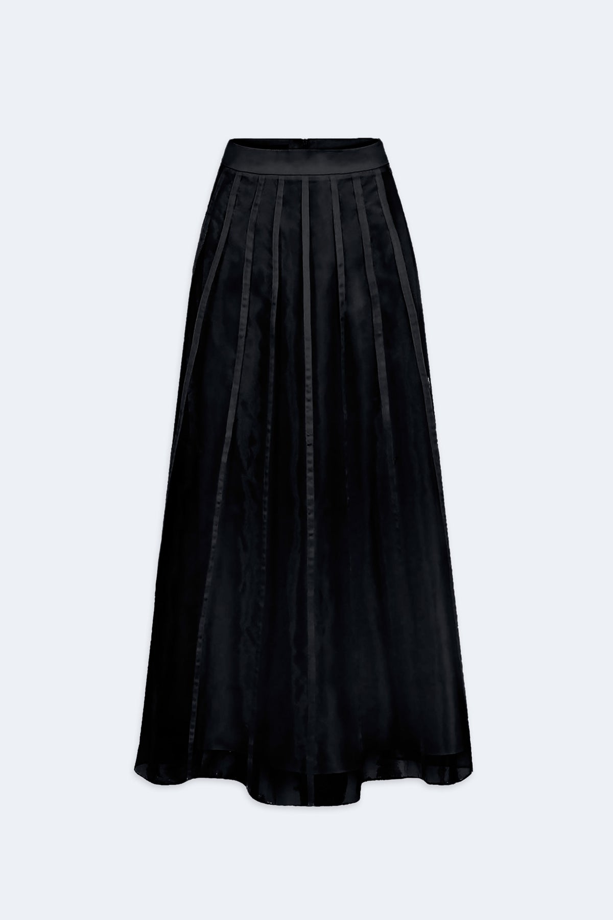 Organza Panel Maxi Skirt