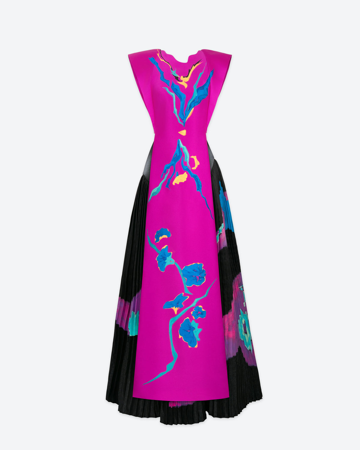 Mountain Blooming - Magenta Pink Contemporary AoDai