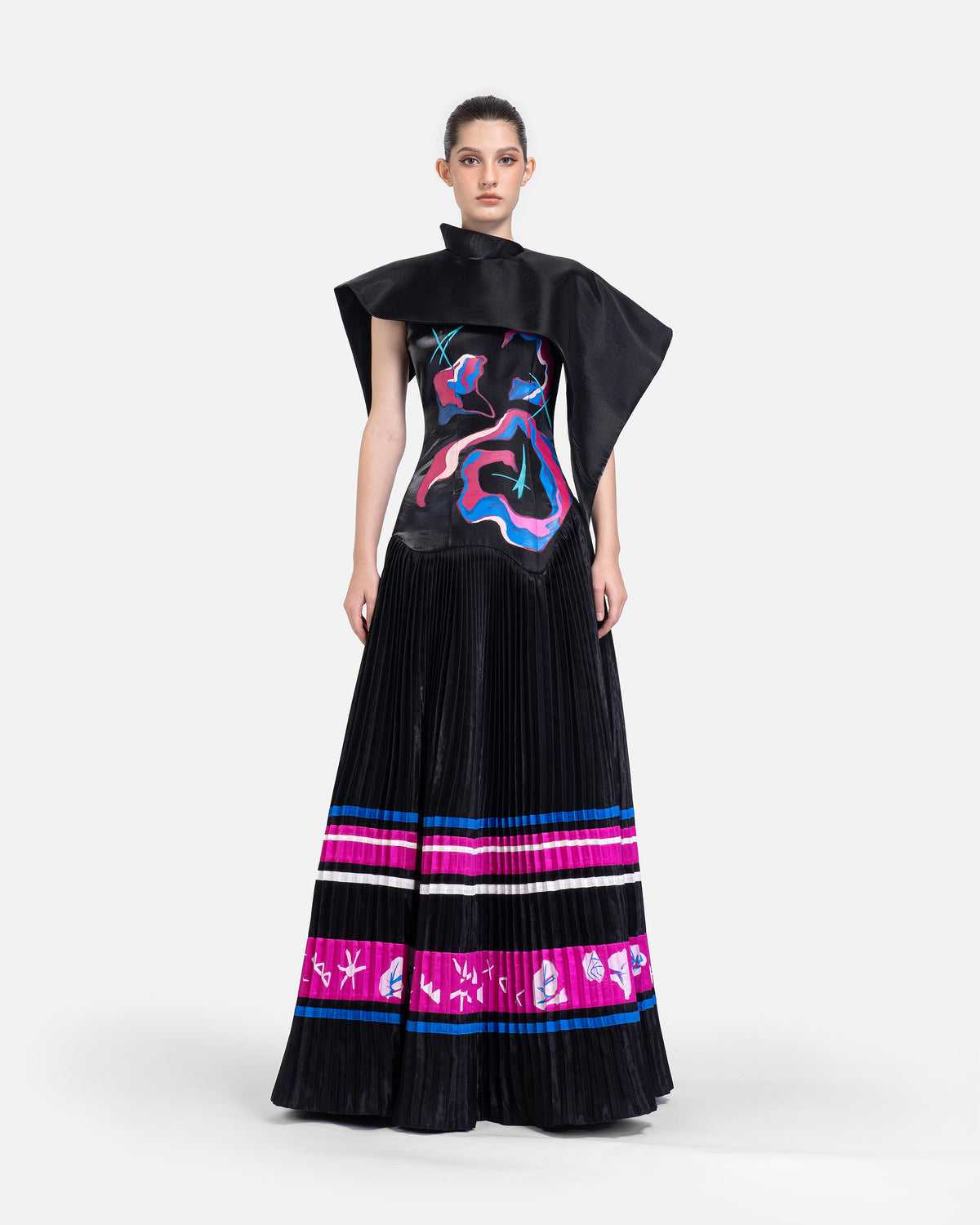 The Secret - Cape Black Evening Dress