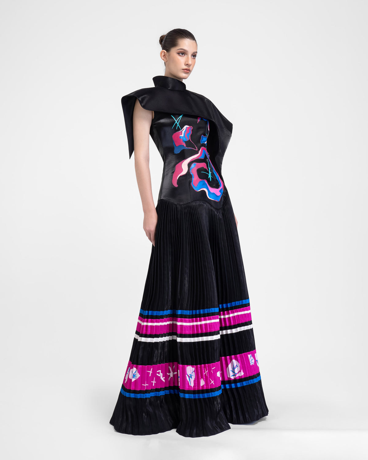 The Secret - Cape Black Evening Dress