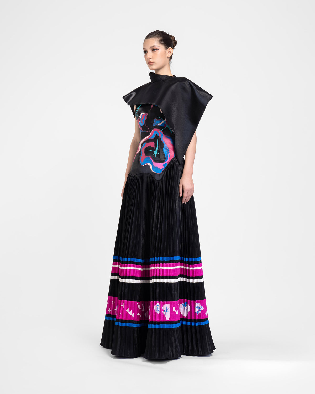 The Secret - Cape Black Evening Dress