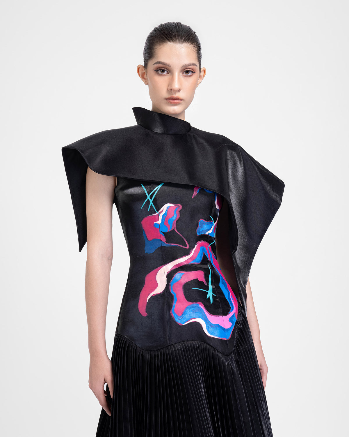 The Secret - Cape Black Evening Dress
