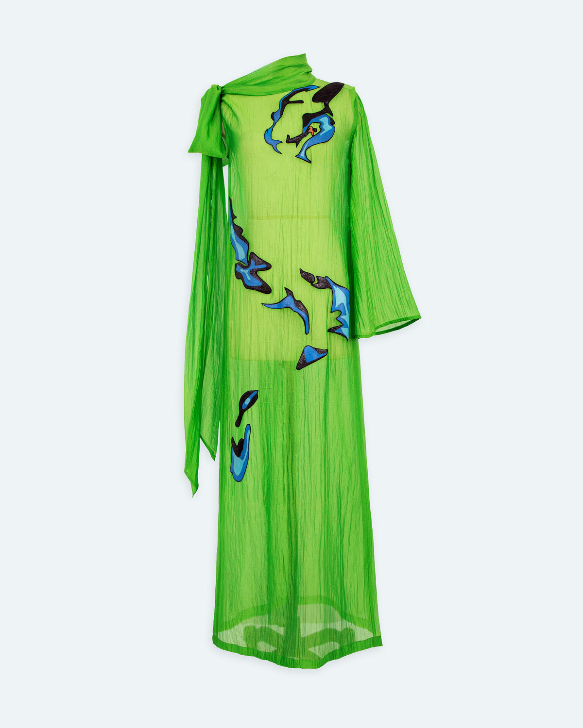 Sự Sống - Áo Dài Đương Đại Organza Xanh Neon