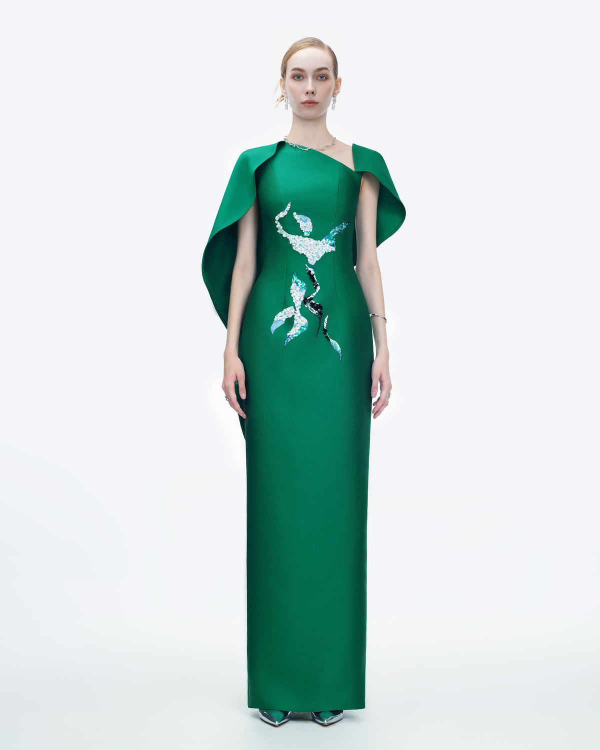 Petal's Secret Dance - Đầm Tiệc Cape Bất Đối Xứng