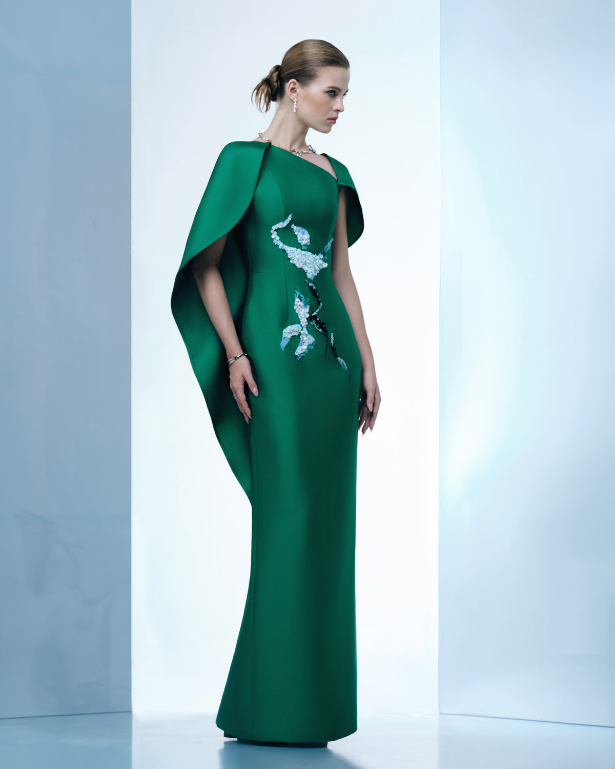 Petal's Secret Dance - Đầm Tiệc Cape Bất Đối Xứng