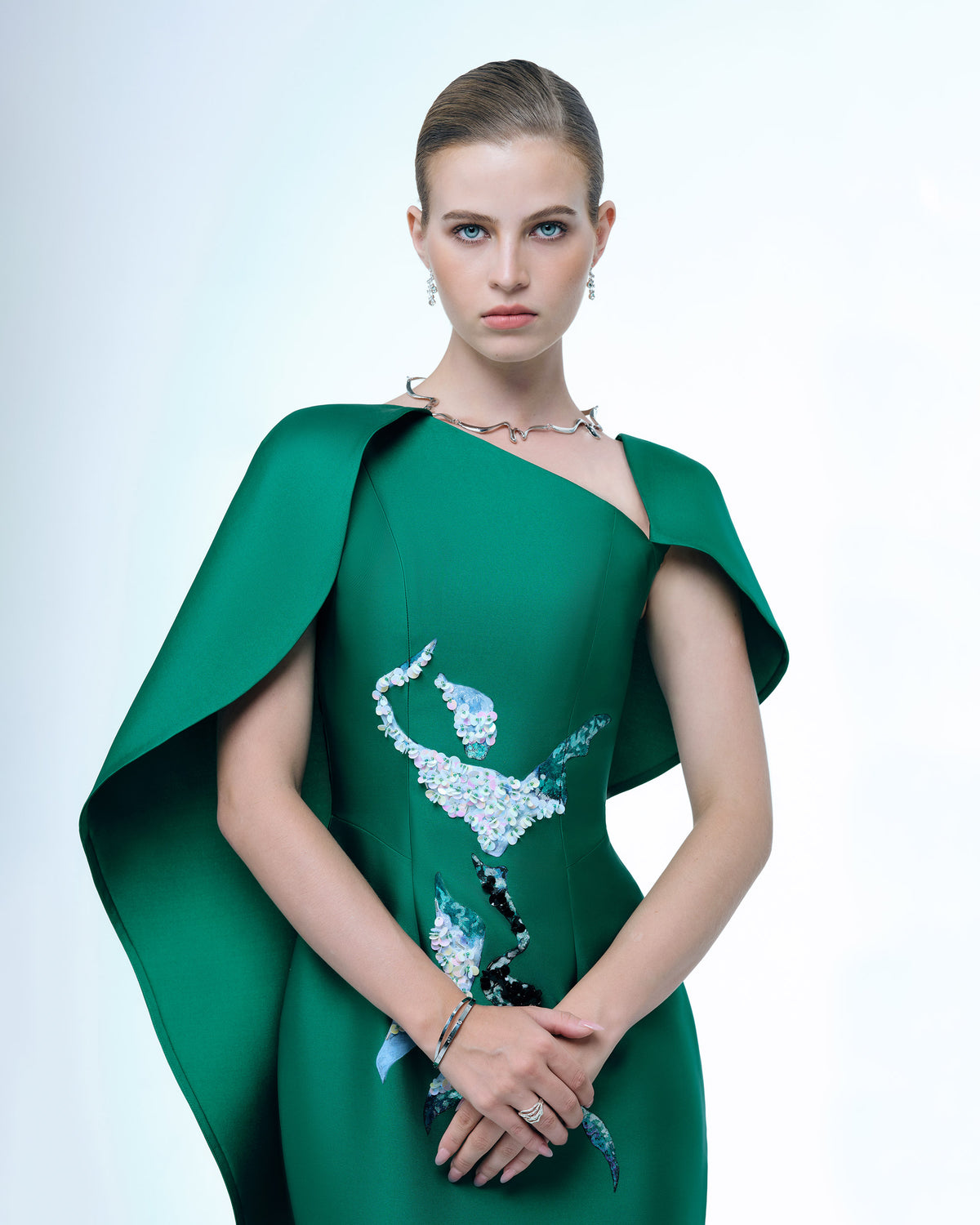 Petal's Secret Dance - Đầm Tiệc Cape Bất Đối Xứng