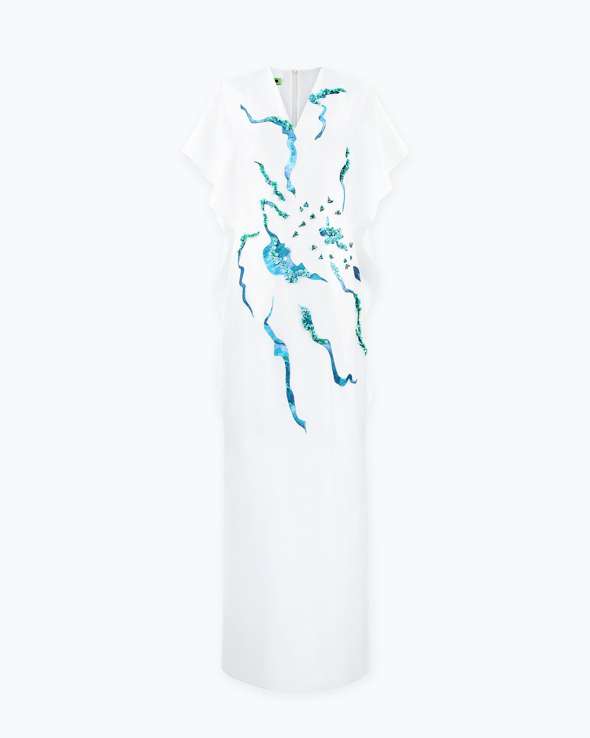 Himalayan White Poppy - Đầm Maxi Tay Cape