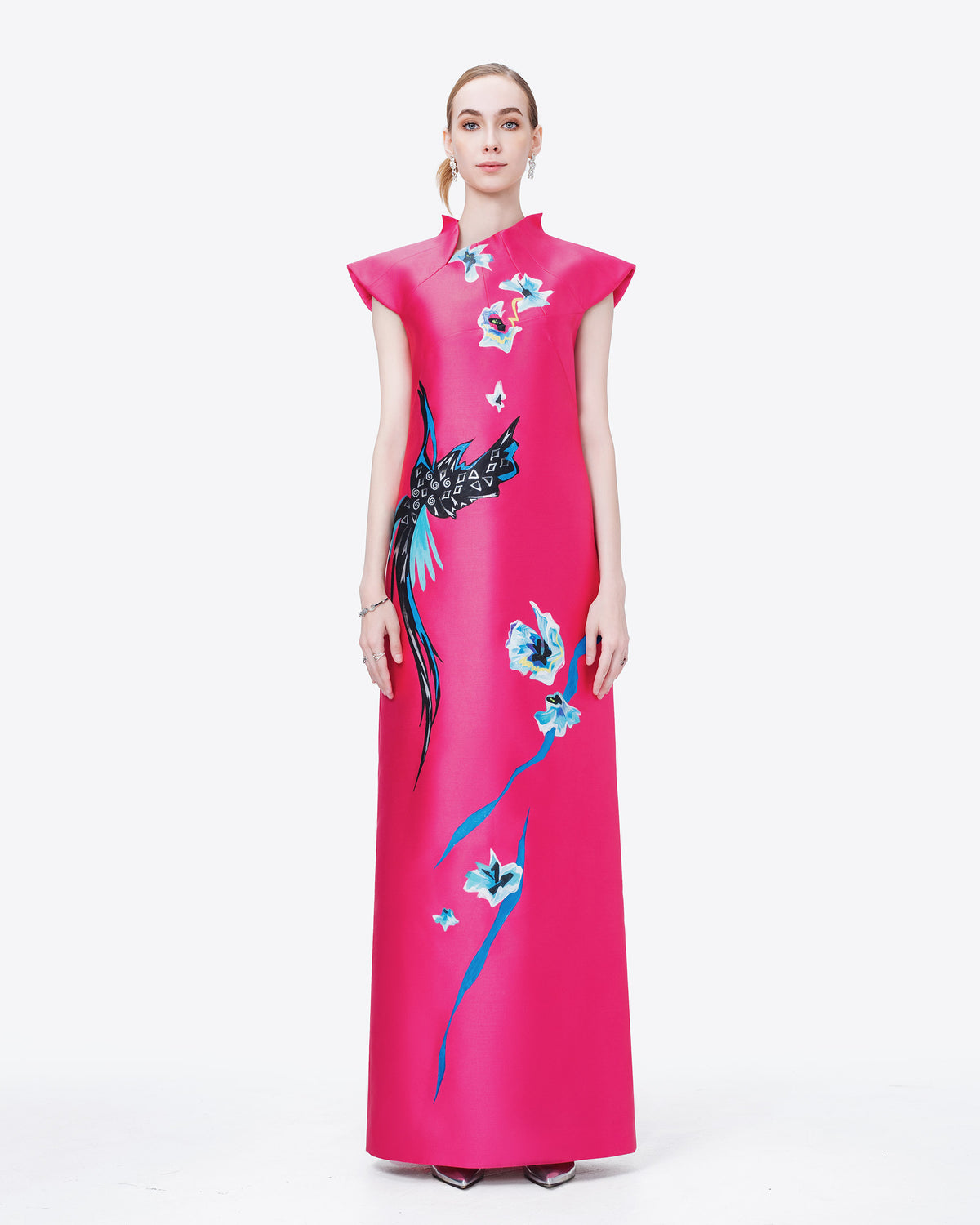Bird of Paradise - French Fuchsia Pink Evening Dress