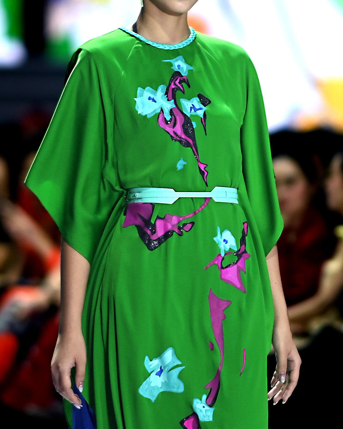 Clasped - Forest Green Contemporary AoDai