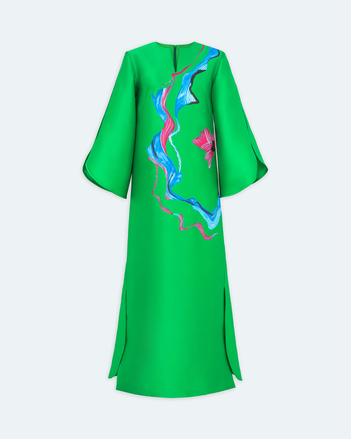 Green Terraces - Bell Sleeves Kaftan Dress