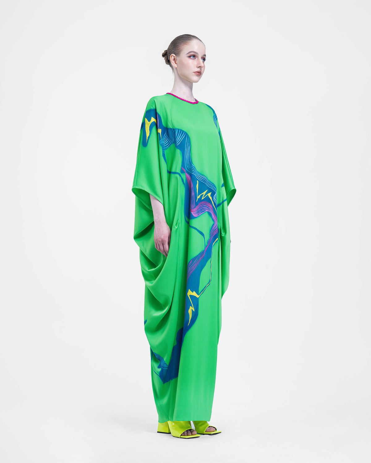 Green Terraces -  Cocoon Kaftan Dress