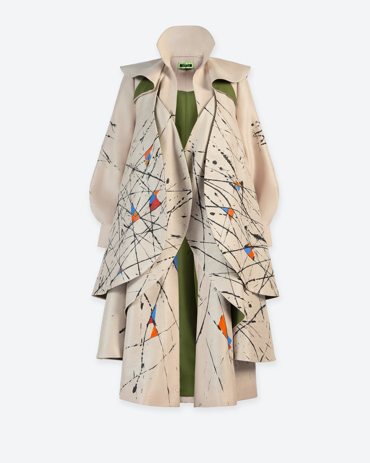 Splattered Symphony – Áo Khoác Oversized Phối Màu Ngẫu Hứng