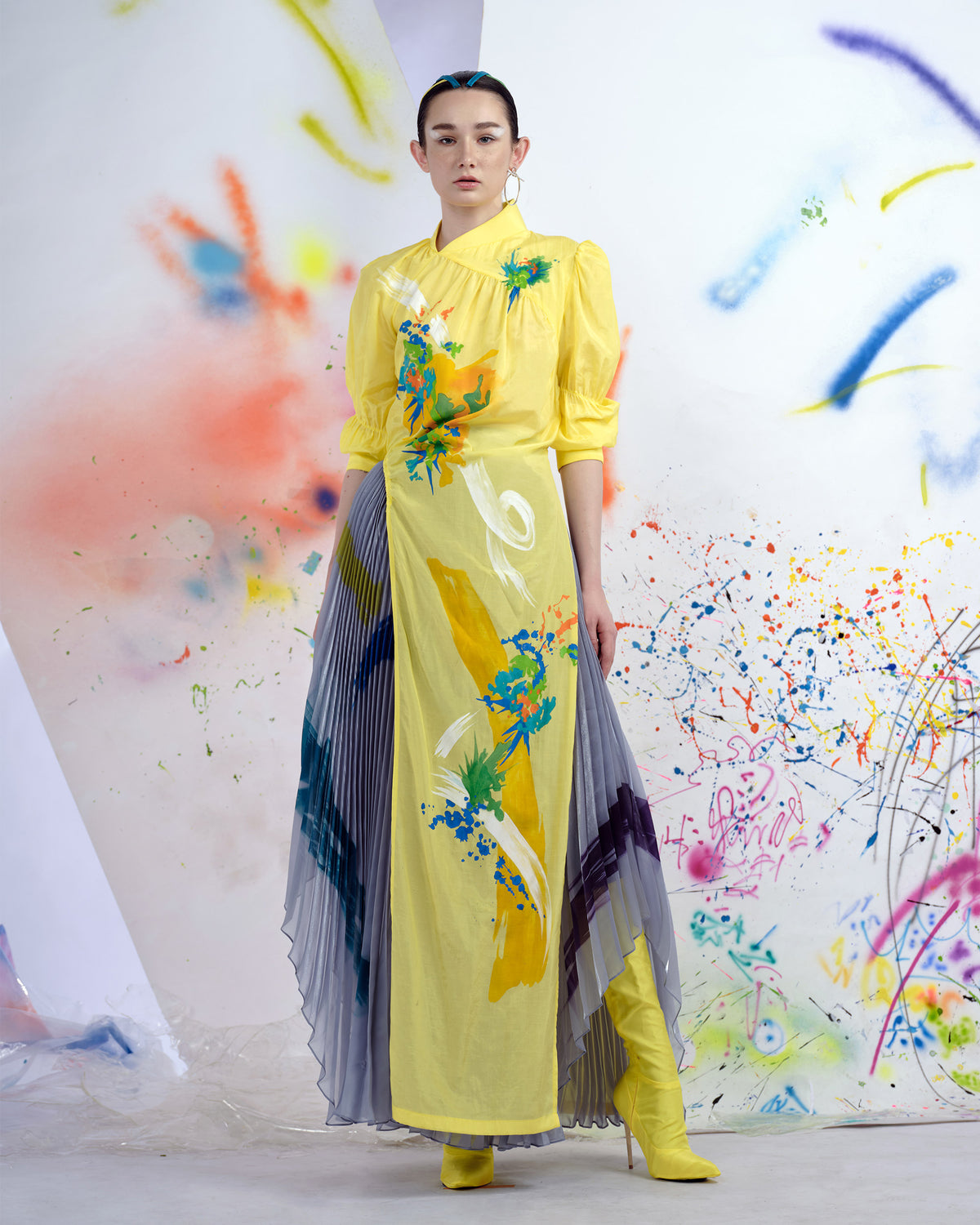 Colorful Touches No.2 - Asymmetrical Contemporary Aodai