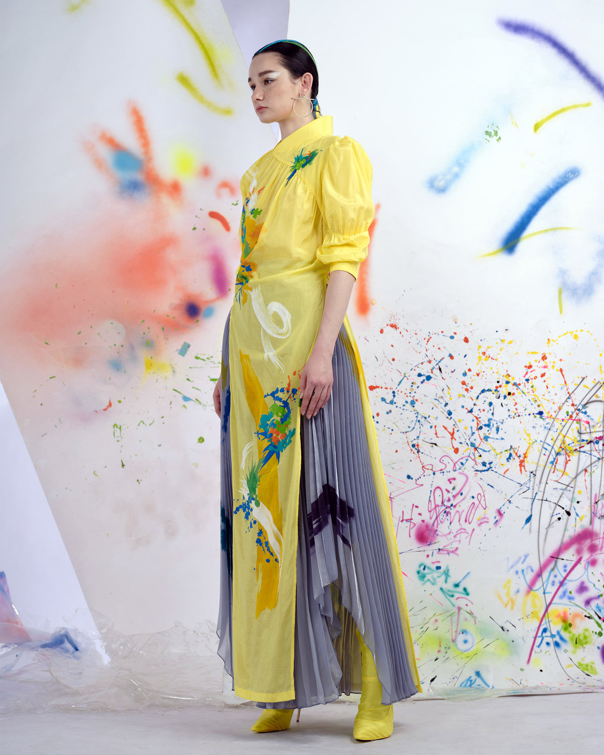 Colorful Touches No.2 - Asymmetrical Contemporary Aodai