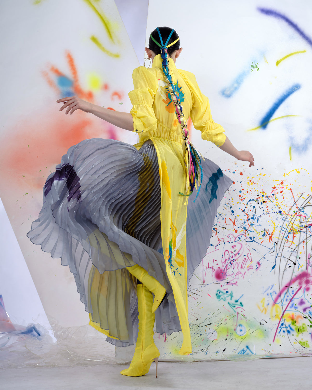 Colorful Touches No.2 - Asymmetrical Contemporary Aodai