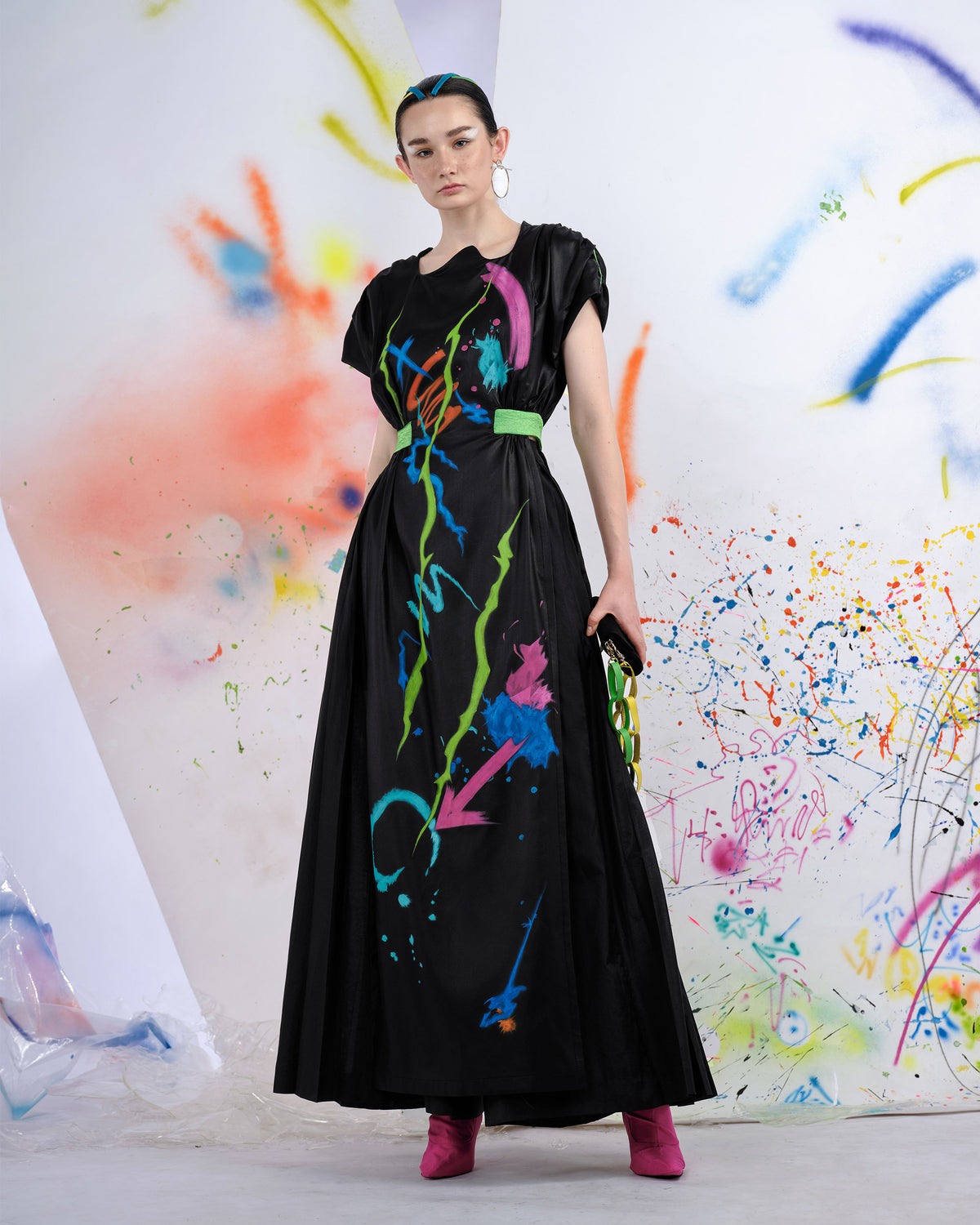 Brilliant Scratches - Black Gathered Contemporary Aodai