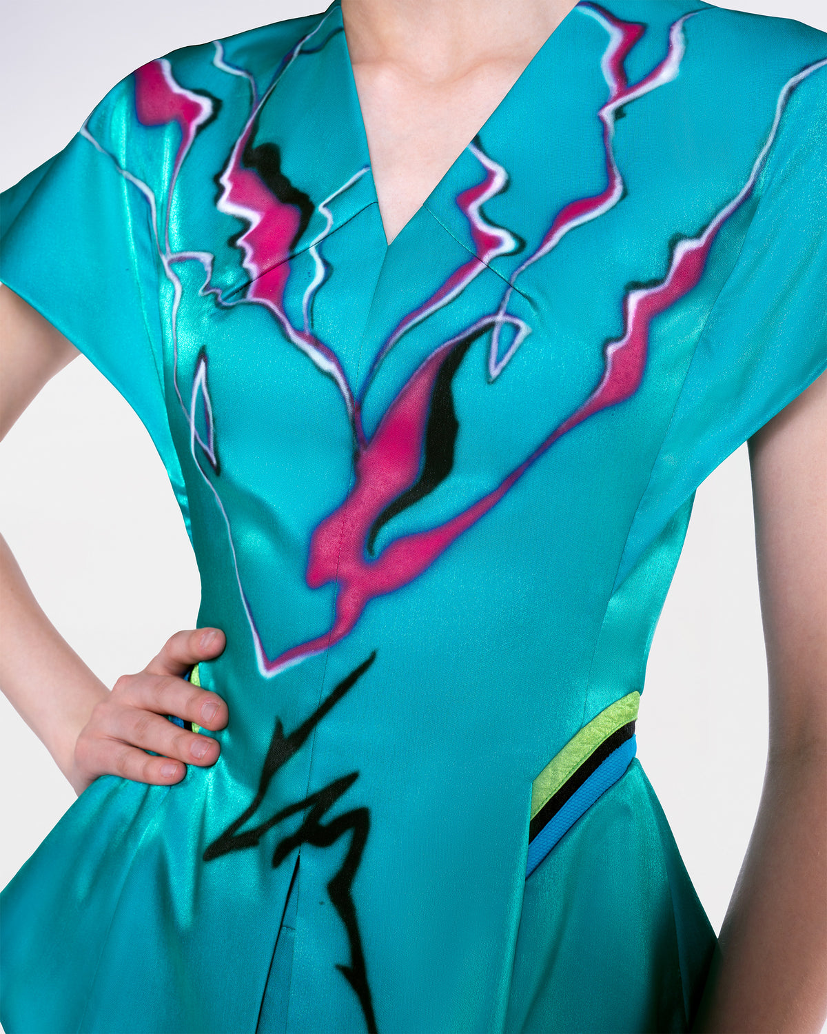 Blooming - Cobalt Teal Peplum Top