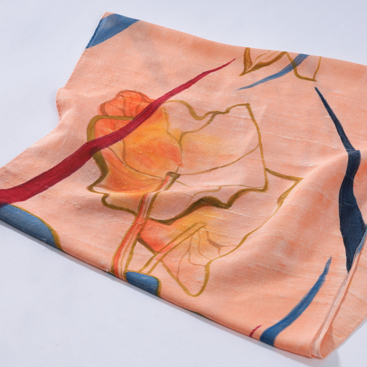 SEN - Hand-painted Tussah Silk Shawl 150