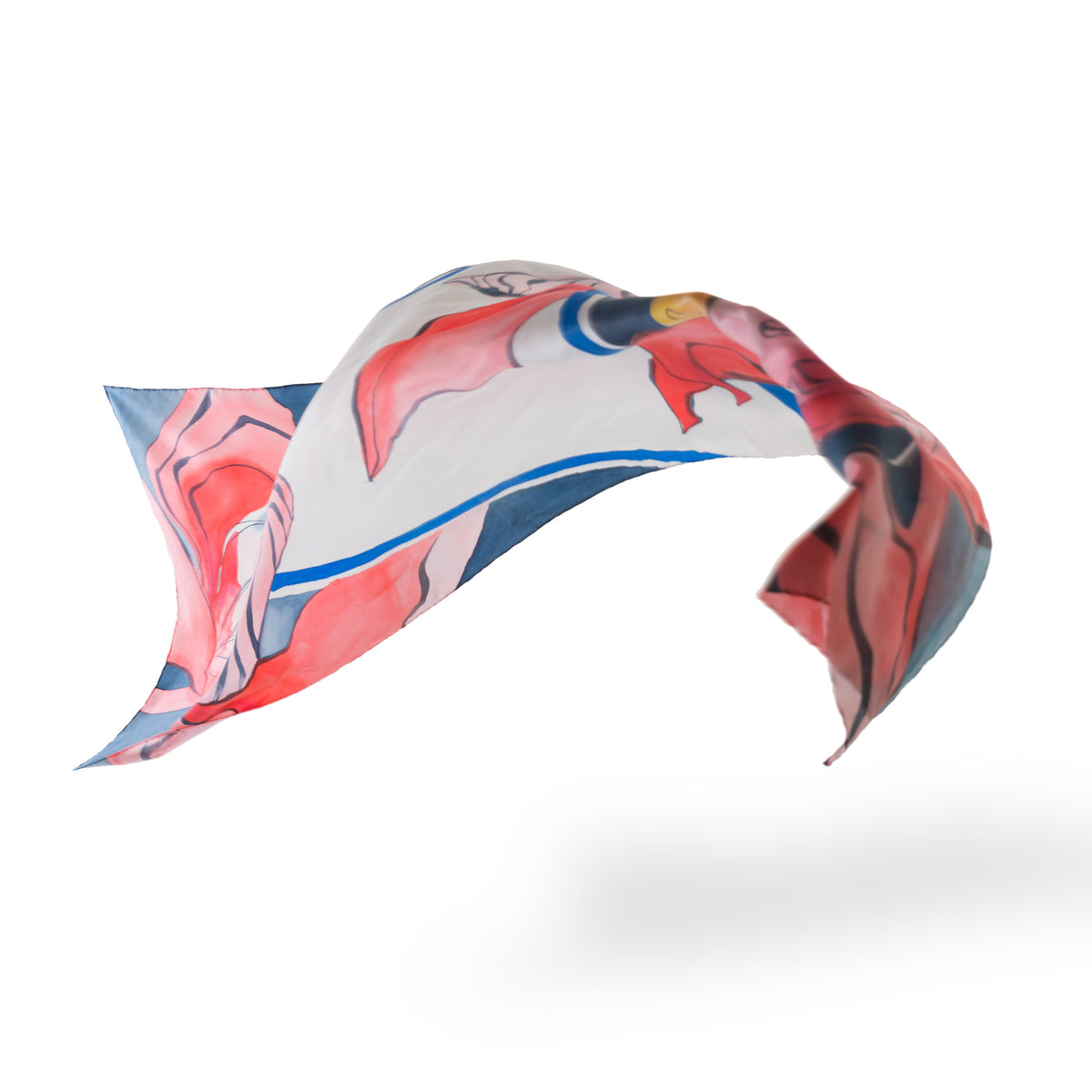 SEN - Lotus Hand-painted Silk Shawl 180