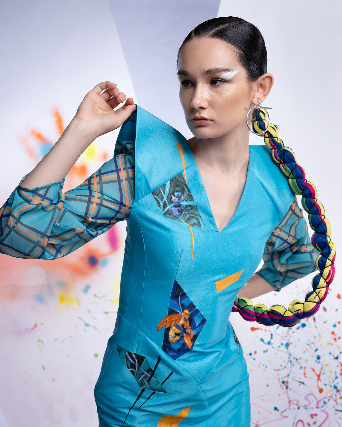 Thời Gian - Đầm Midi Xanh Cyan