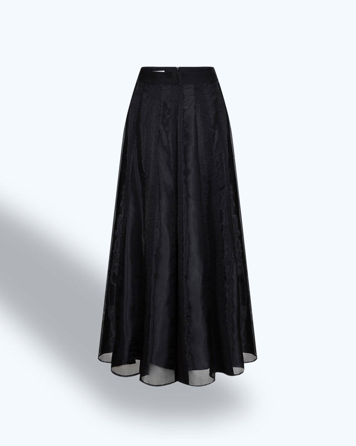 TinyInk-Black-organza-taffeta-panel-maxi-skirt