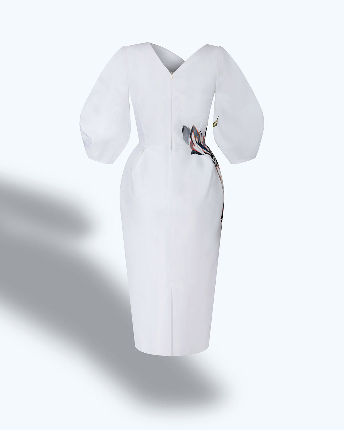 Amaryllis Blooming - Voluminous Sleeves Pegged Dress