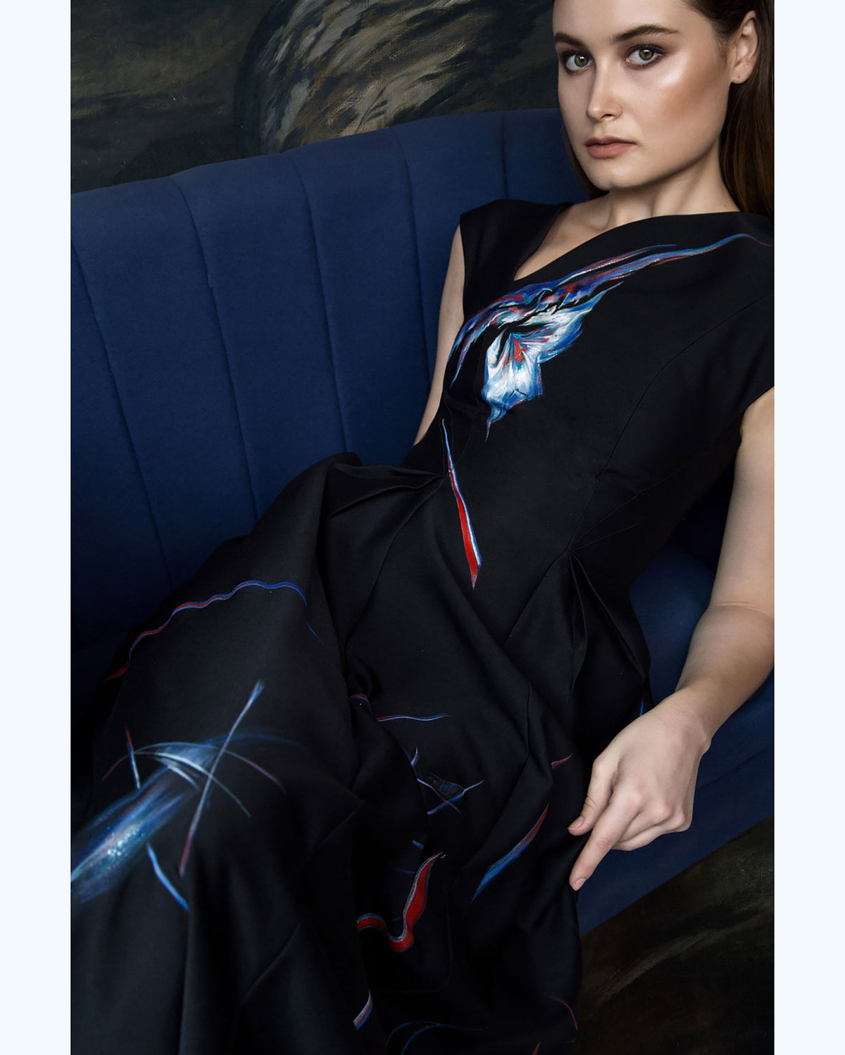 The Softness off Cactus Thorns - Black Midi Dress