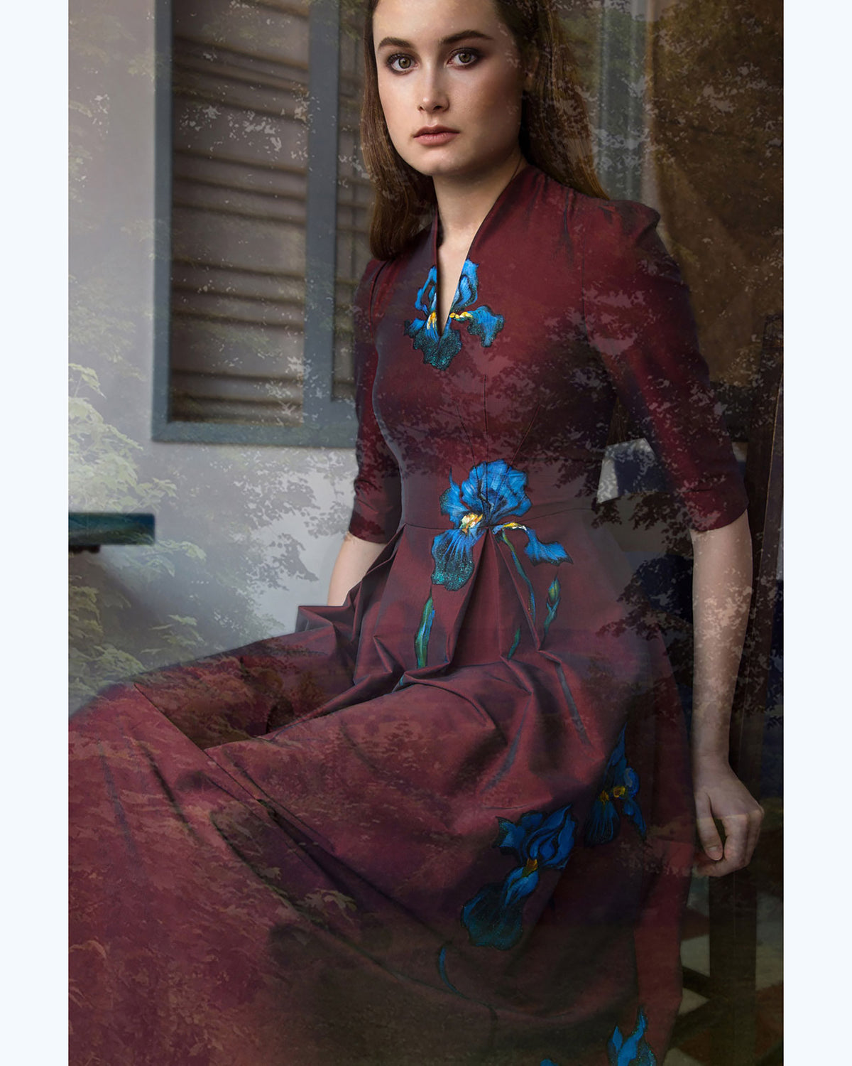 Starry Iris - Red Midi Dress