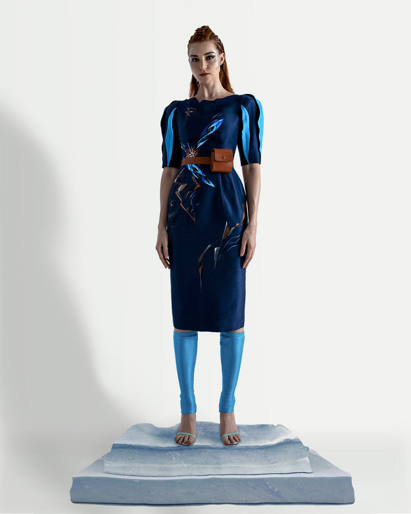 TinyInk-Fallwinter21-dark-blue-hand-painted-flower-midi-dress