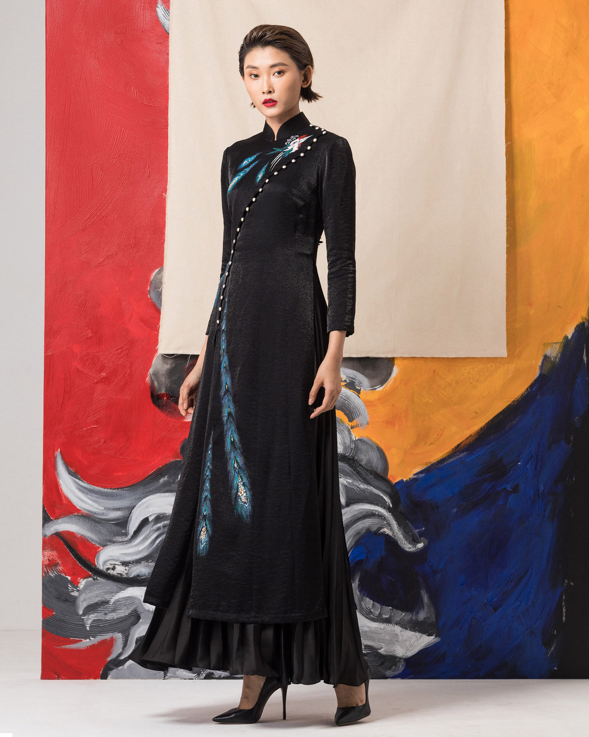 Black Phoenix - Contemporary AoDai
