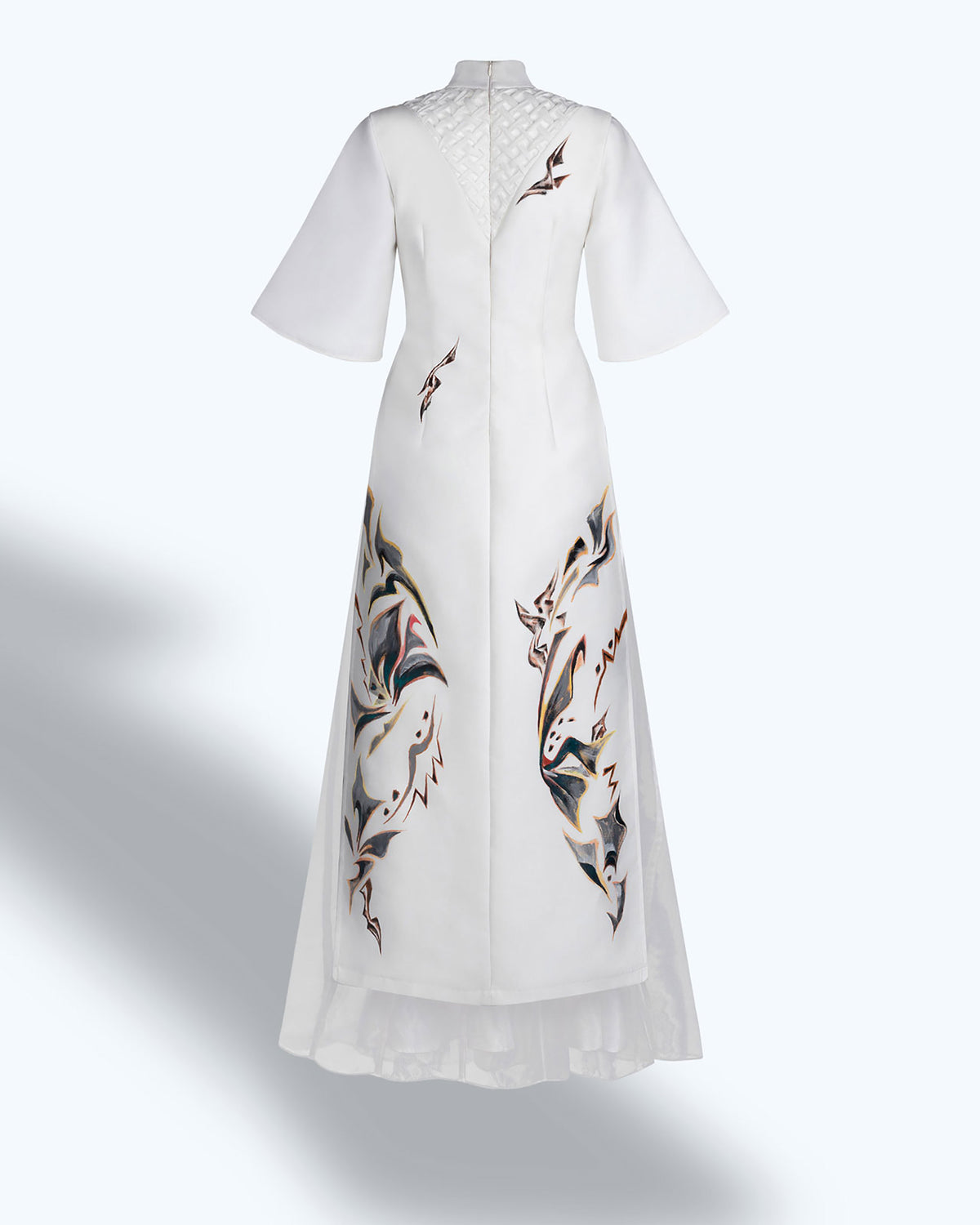 Amaryllis Abstract-painted Smocking Detailing Aodai