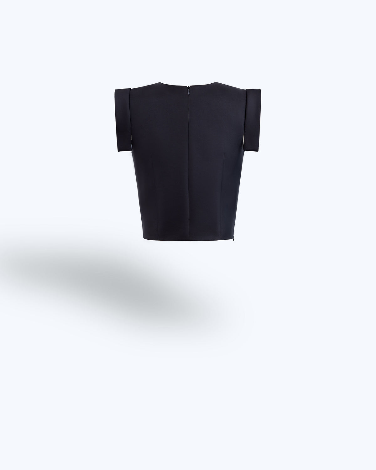 Áo Croptop Taffeta Đen